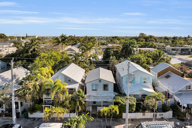 aerial view with a residential view