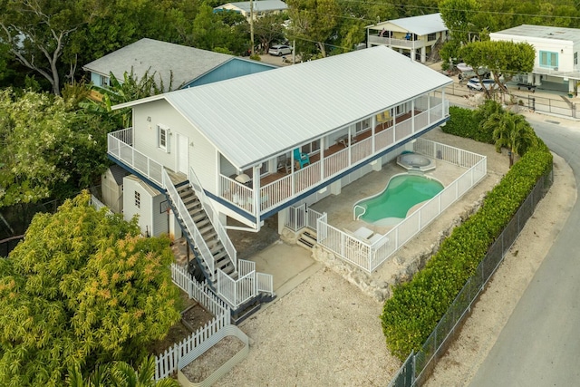 birds eye view of property