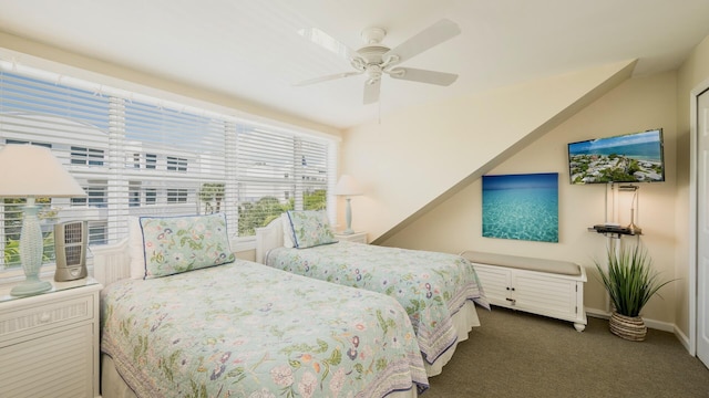 101 Front St Unit 8, Key West, FL 33040 - bedroom featuring dark carpet and a ceiling fan