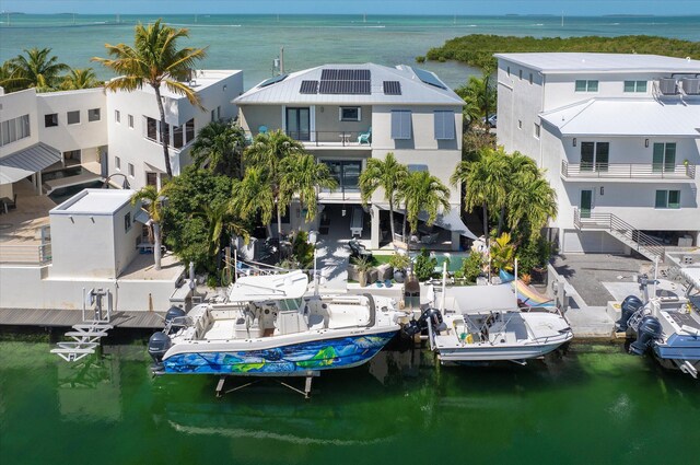 22 Floral Ave, Key Haven, FL 33040 - drone / aerial view featuring a water view