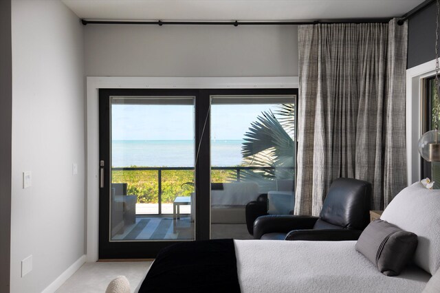 22 Floral Ave, Key Haven, FL 33040 - interior space with a water view and carpet