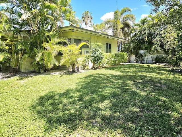 exterior space with a front yard