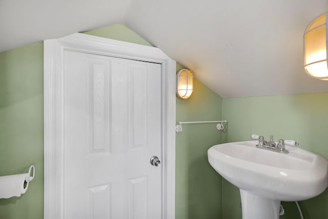 1001 United St Unit B, Key West, FL 33040 - bathroom featuring vaulted ceiling and a sink