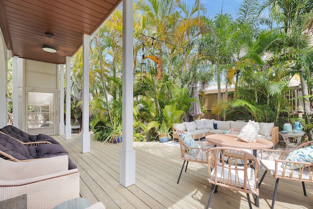 1001 United St Unit B, Key West, FL 33040 - deck with an outdoor living space
