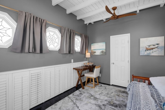 1001 United St Unit B, Key West, FL 33040 - bedroom featuring a wood ceiling with exposed beams