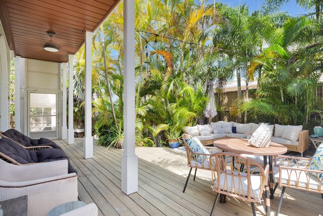 1001 United St Unit B, Key West, FL 33040 - deck with outdoor lounge area
