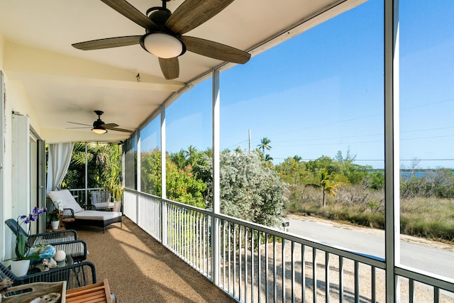 view of sunroom / solarium