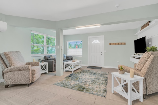 interior space featuring baseboards