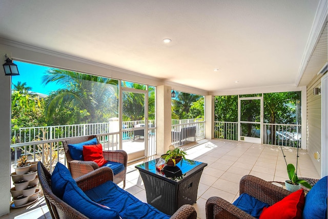 view of sunroom / solarium