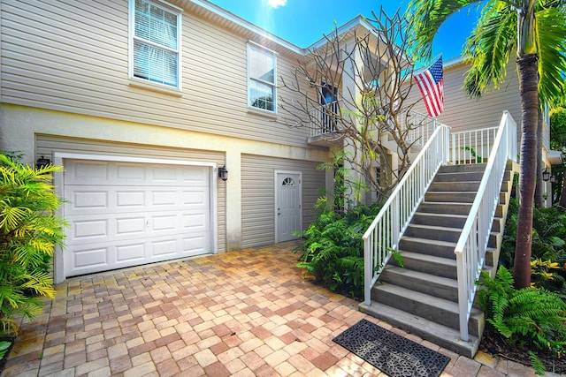 view of front facade with a garage