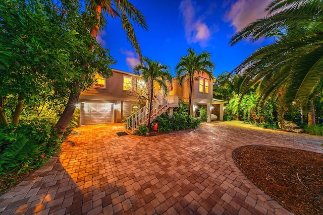 view of front of home featuring a garage