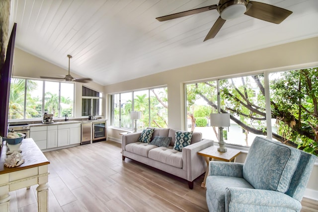 view of sunroom