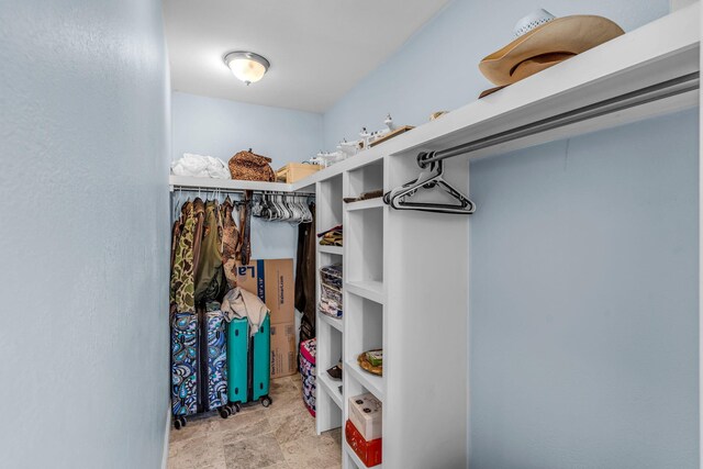 view of walk in closet