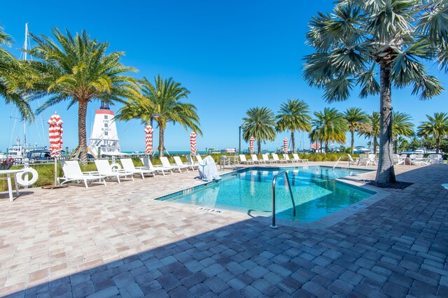 view of pool with a patio area