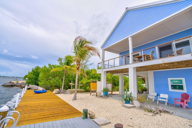 1777 Pine Channel Dr, Little Torch, FL 33042 - patio / terrace featuring a water view, a patio, and a dock