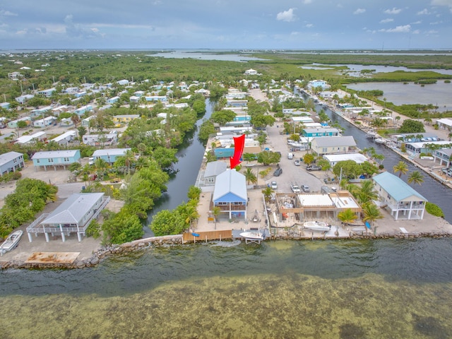 1777 Pine Channel Dr, Little Torch, FL 33042 - aerial perspective of suburban area featuring a large body of water