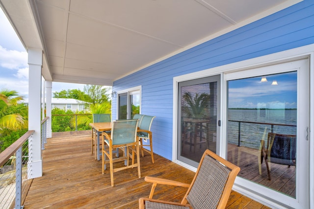 1777 Pine Channel Dr, Little Torch, FL 33042 - deck featuring outdoor dining space