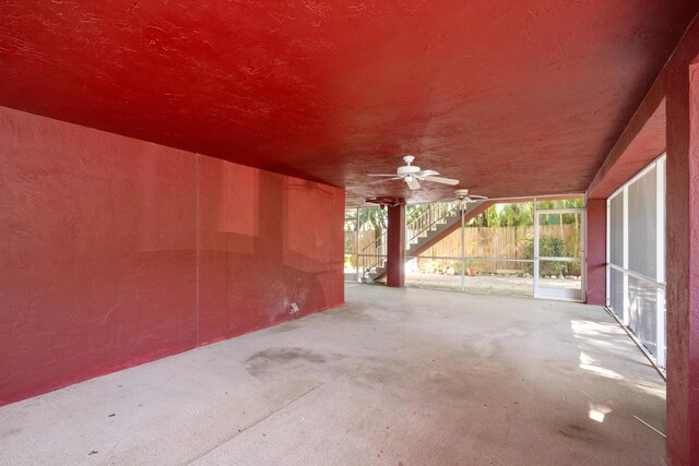 view of patio / terrace featuring ceiling fan