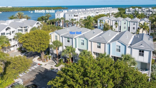 64 Seaside N Ct, Key West, FL 33040 - aerial view of residential area with a large body of water