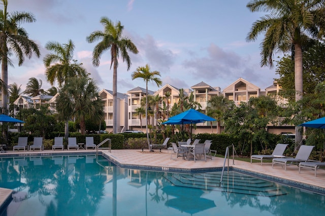 64 Seaside N Ct, Key West, FL 33040 - community pool featuring a residential view and a patio area