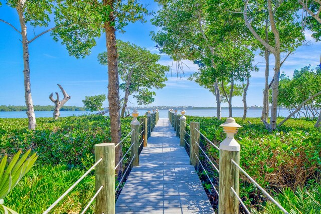 view of property's community featuring a water view