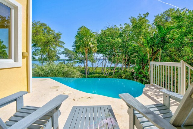 view of pool with a patio