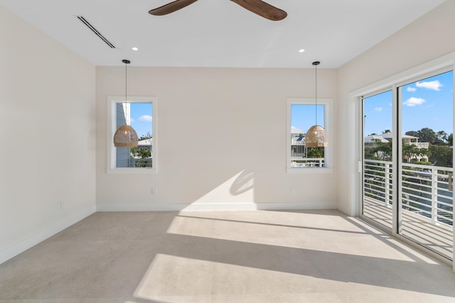 194 Buttonwood Ln, Islamorada, FL 33036 - spare room featuring ceiling fan and recessed lighting