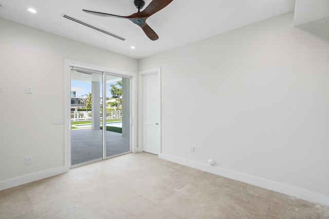 194 Buttonwood Ln, Islamorada, FL 33036 - spare room featuring a ceiling fan and recessed lighting