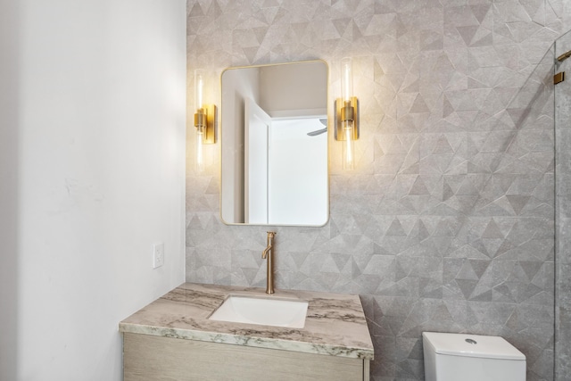 194 Buttonwood Ln, Islamorada, FL 33036 - bathroom featuring vanity and tile walls