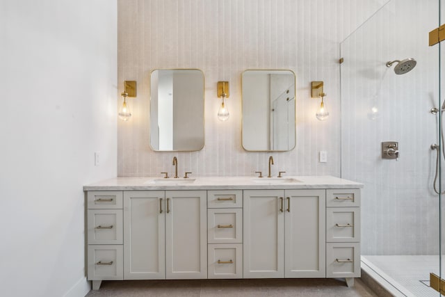 194 Buttonwood Ln, Islamorada, FL 33036 - full bathroom with tiled shower and double vanity