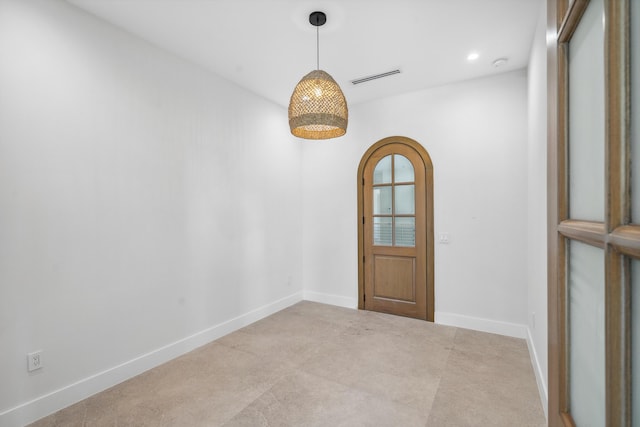 194 Buttonwood Ln, Islamorada, FL 33036 - unfurnished dining area with recessed lighting and arched walkways