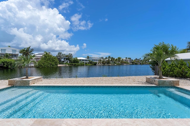 pool featuring a water view