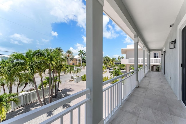 balcony with a residential view