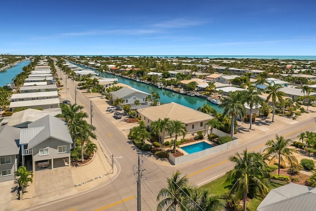 120 9th St, Key Colony, FL 33051 - aerial view of residential area featuring a large body of water
