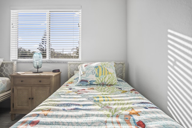 bedroom featuring hardwood / wood-style floors