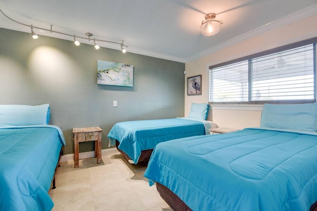 bedroom featuring ornamental molding