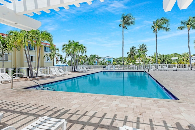 view of pool with a patio