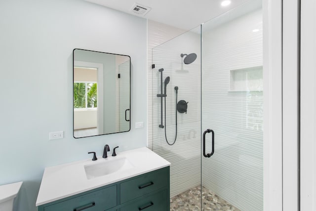365 Pirates Rd, Little Torch, FL 33042 - full bath with vanity, a stall shower, toilet, and visible vents