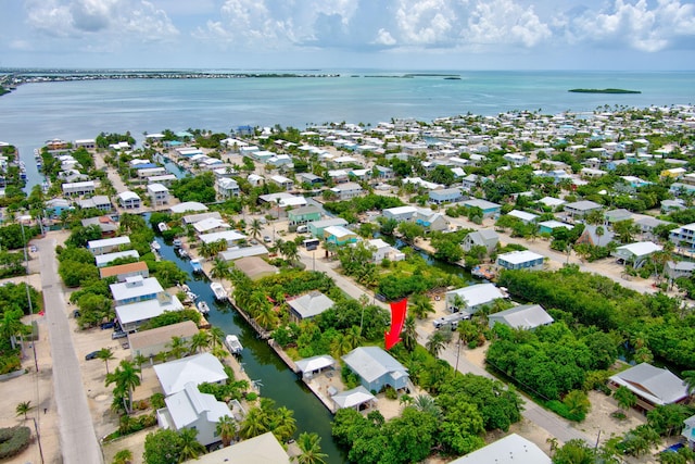 22841 Buccaneer Ln, Cudjoe, FL 33042 - aerial perspective of suburban area featuring a large body of water