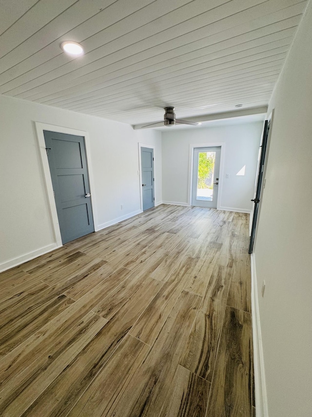1708 Duncan St, Key West, FL 33040 - unfurnished living room with light wood finished floors and ceiling fan