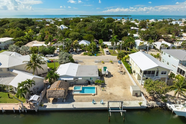 240 S Coconut Palm Blvd, Tavernier, FL 33070 - aerial perspective of suburban area featuring a large body of water