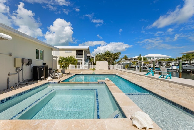 240 S Coconut Palm Blvd, Tavernier, FL 33070 - outdoor pool with a storage unit