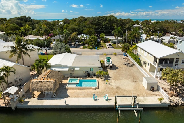 240 S Coconut Palm Blvd, Tavernier, FL 33070 - aerial perspective of suburban area featuring a nearby body of water