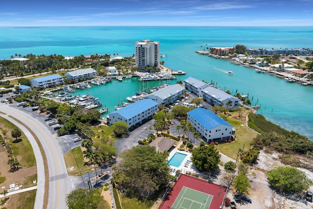 95 Coco Plum Dr Unit 2D, Marathon, FL 33050 - aerial view of a large body of water and a marina
