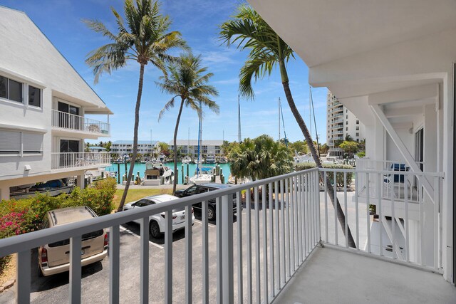 95 Coco Plum Dr Unit 2D, Marathon, FL 33050 - balcony with a water view and view of marina