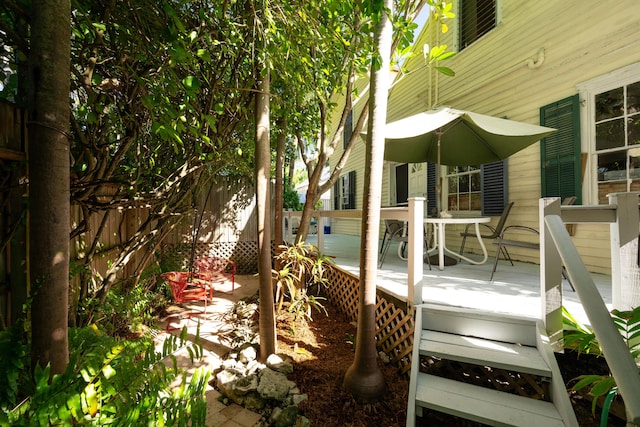 view of wooden deck