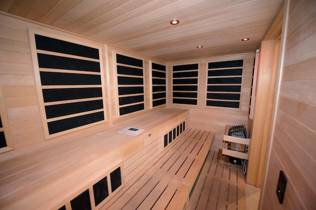 view of sauna