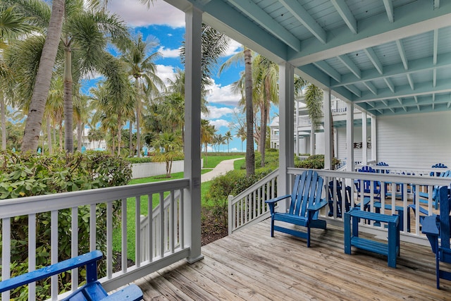 2600 Overseas Hwy Unit 25, Marathon, FL 33050 - wooden terrace with a porch