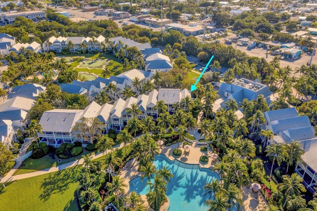 2600 Overseas Hwy Unit 25, Marathon, FL 33050 - aerial perspective of suburban area with a pool area