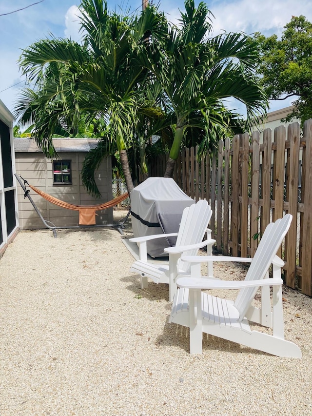 view of yard with a patio area